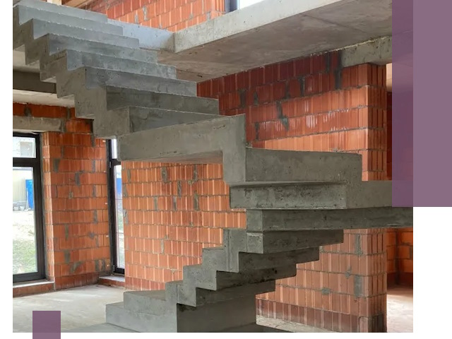 Изготовление бетонных лестниц под ключ в Малгобеке