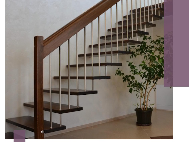 Лестницы на больцах под ключ в Малгобеке – изготовление и монтаж