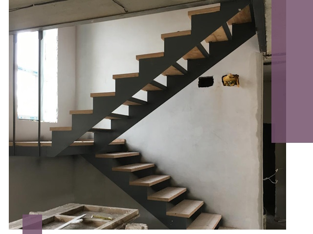 Изготовление лестниц на металлокаркасе в Малгобеке от производителя