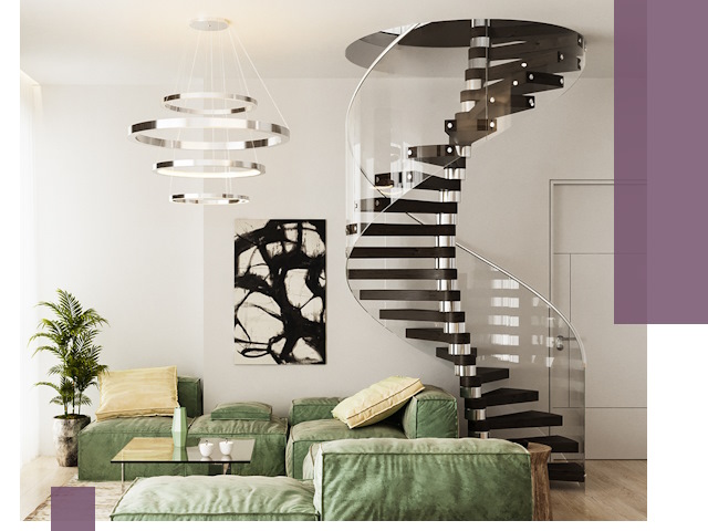 Лестницы для двухуровневой квартиры в Малгобеке — изготовление и монтаж