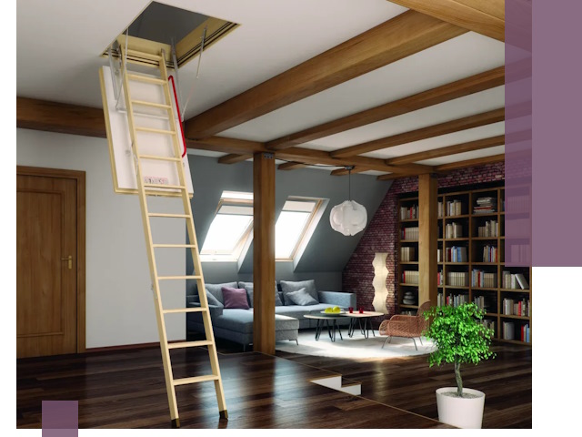 Чердачные лестницы под ключ в Малгобеке: изготовление и монтаж