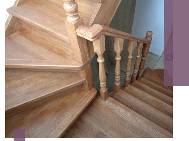 Дубовые лестницы под ключ в Малгобеке: изготовление и монтаж