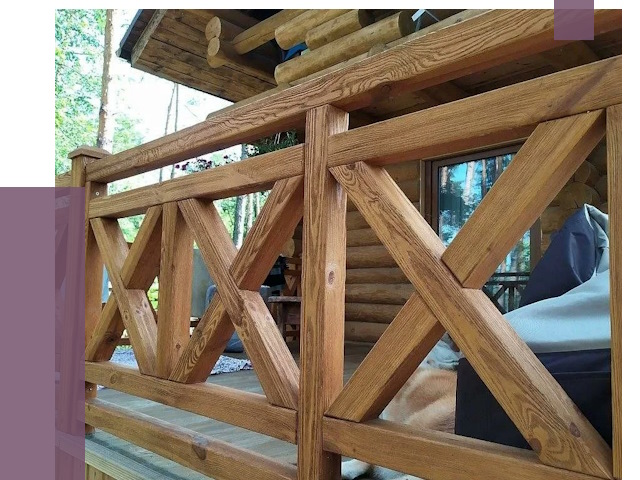 Деревянные перила под ключ в Малгобеке от 7739 руб. 