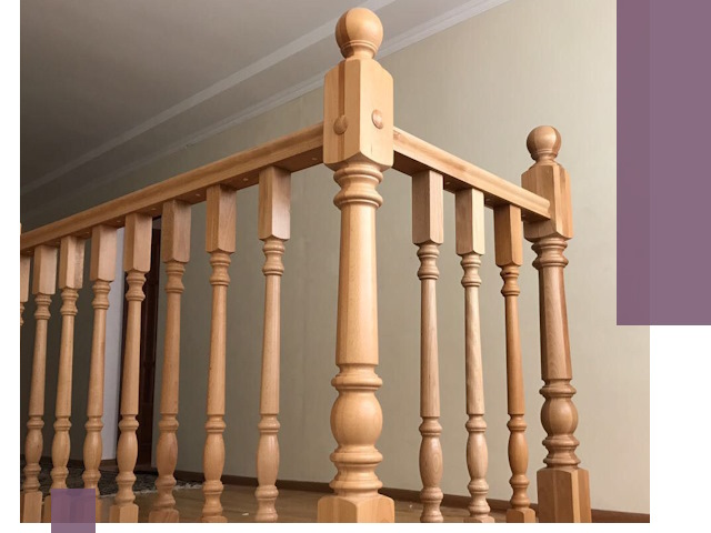 Деревянные перила на заказ в Малгобеке: монтаж и изготовление