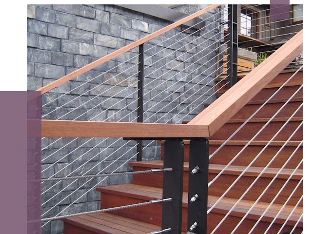 Тросовые перила под ключ в Малгобеке от 7842 руб.