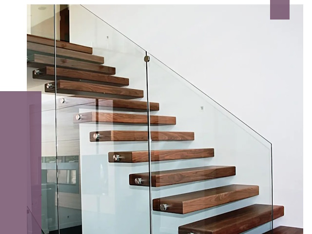 Стеклянные перила для лестницы в Малгобеке от 14961 руб.