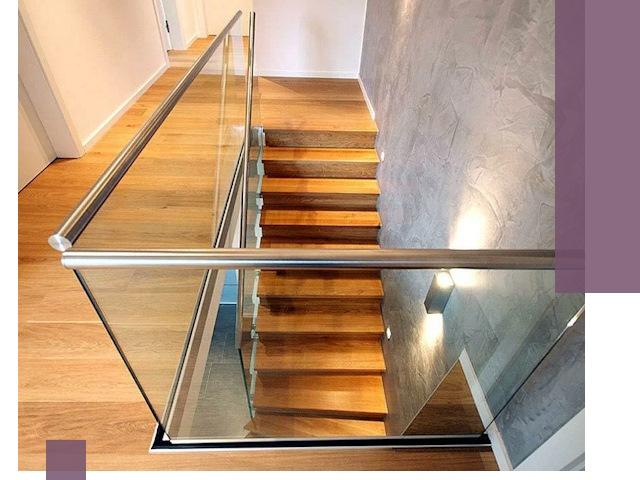 Перила для лестницы в доме — изготовление и монтаж в Малгобеке