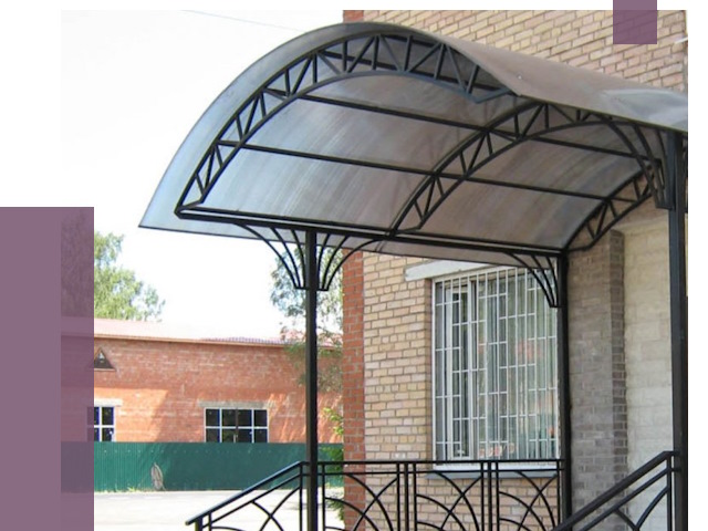 Металлические навесы и козырьки в Малгобеке от 12898 руб.