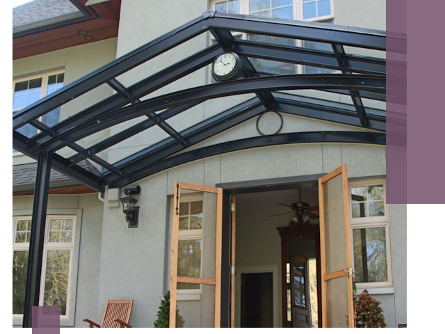 Изготовление и монтаж навесов и козырьков в Малгобеке