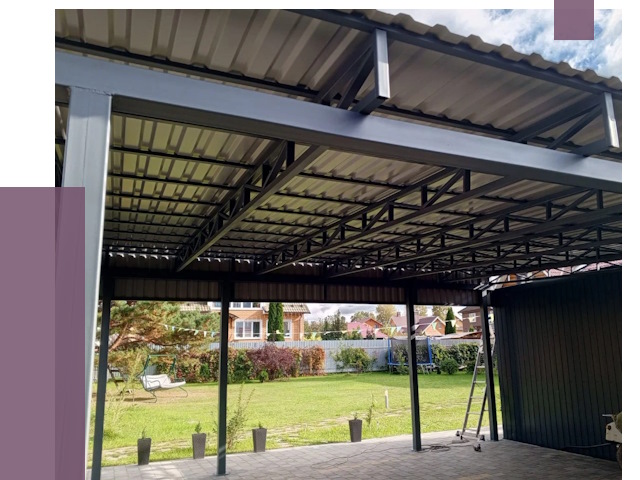 Монтаж навесов в Малгобеке от 7429 руб. — установка навеса | ПРОЛЁТ-Млг