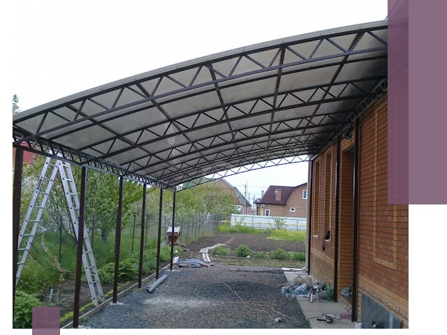 Профессиональный монтаж навесов под ключ в Малгобеке