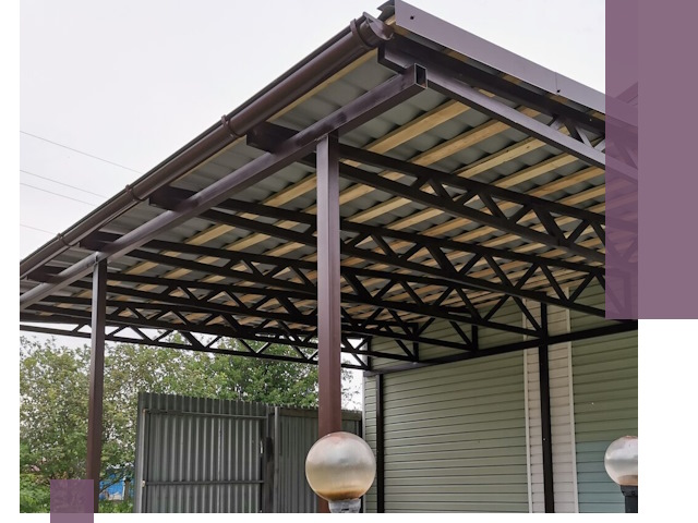 Навесы под ключ в Малгобеке: изготовление, монтаж и гарантия