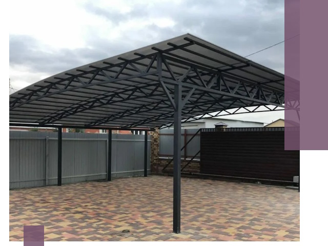 Недорогие навесы под ключ в Малгобеке — изготовление и монтаж