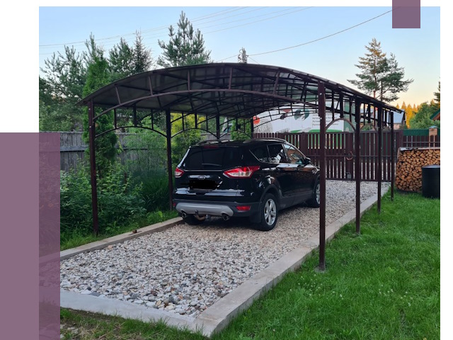 Навесы для автомобиля в Малгобеке от 13259 руб.  | ПРОЛЁТ-Млг