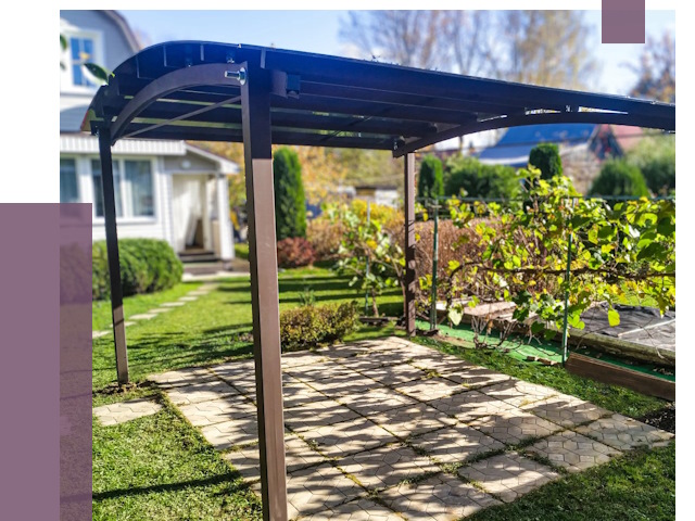 Навесы для дачи в Малгобеке от 12846 руб. под ключ — ПРОЛЁТ-Млг