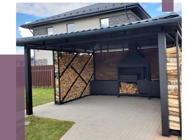 Навесы для барбекю в Малгобеке от 12846 руб. под ключ | ПРОЛЁТ-Млг