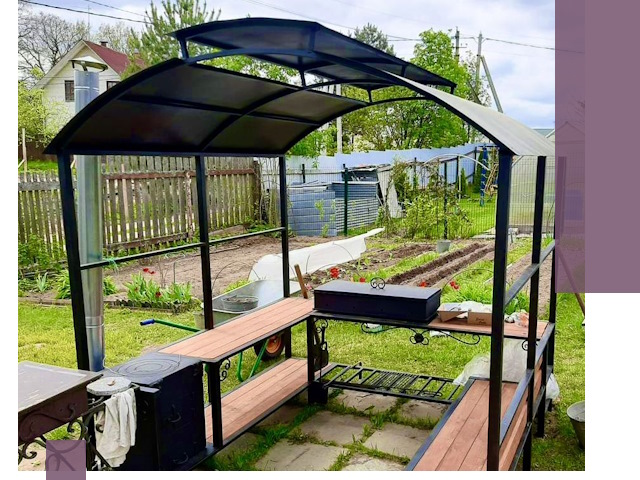 Навесы для барбекю в Малгобеке: изготовление, монтаж и демонтаж