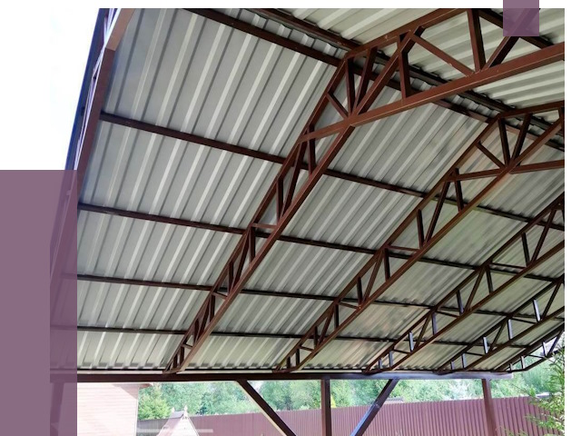 Навесы из профнастила в Малгобеке от 7429 руб. | ПРОЛЁТ-Млг