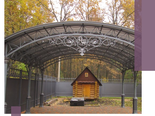 Кованые навесы премиум-класса под заказ в Малгобеке