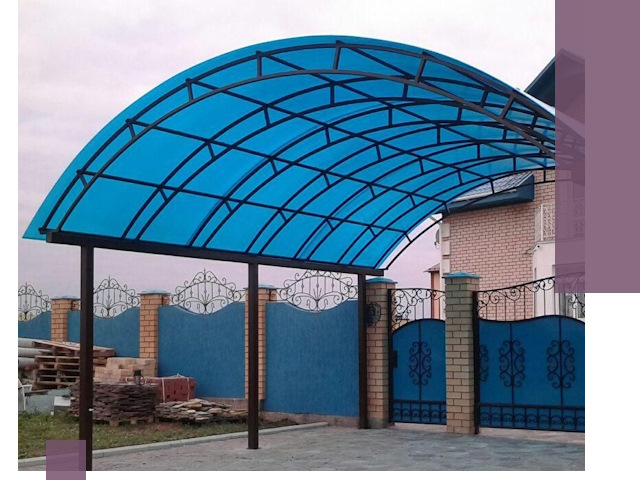 Арочные навесы под ключ в Малгобеке — изготовление и монтаж