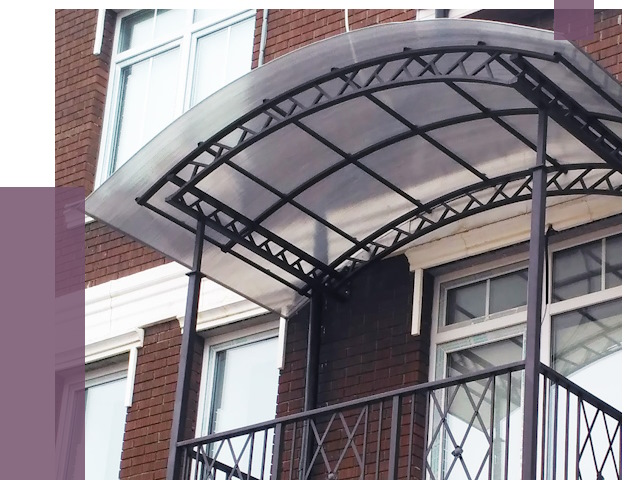 Козырьки над балконом в Малгобеке от 8719 руб. | ПРОЛЁТ-Млг