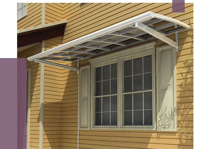 Козырьки над окнами в Малгобеке от 7687 руб. — монтаж, покупки | ПРОЛЁТ-Млг