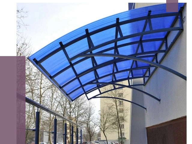 Козырьки из поликарбоната в Малгобеке от 4334 руб. под ключ | ПРОЛЁТ-Млг