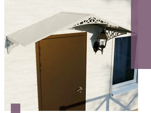 Металлические козырьки на входы и террасы в Малгобеке