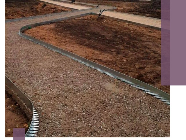 Металлические бордюры под ключ в Малгобеке — изготовление и монтаж