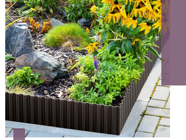 Металлические бордюры для клумб в Малгобеке — производство и монтаж