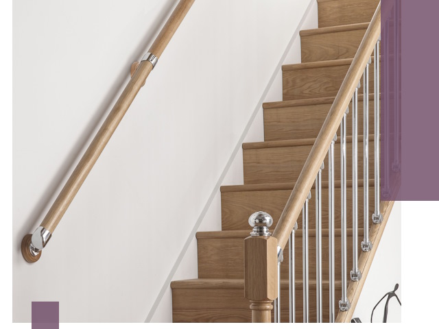 Пристенные поручни из стали и нержавейки под монтаж в Малгобеке